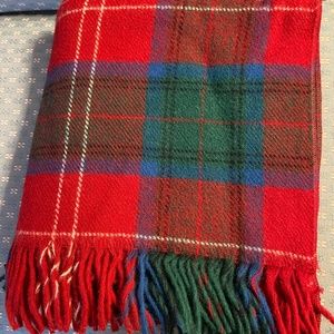 COPY - Vintage, Never Used Faribault Woolen Mills Virgin Wool Throw, Red, Blue,…
